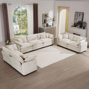 Elegant Oversized Sectional Sofa Set With Deep Seats And Flexible Layout