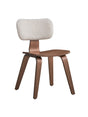 Casson - Boucle 7 Walnut Side Chair (Set of 2) - White / Walnut - Best Buy Furniture