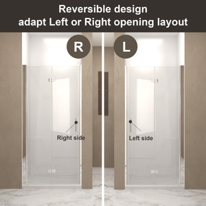 31-30"x 72" Bifold Shower Door, 1/4" (6mm) Tempered Glass