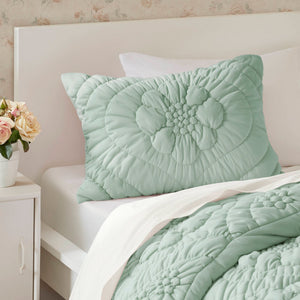 3-Piece Full/Queen Comforter Set with Soft Poly Jersey Fabric - Grey