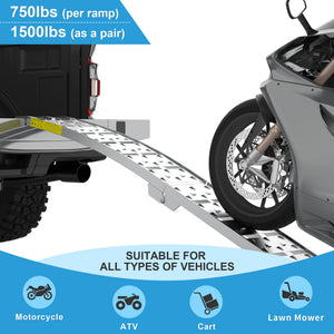 7.5FT Heavy Duty Aluminum Loading Ramp Set for Pickup Truck Beds