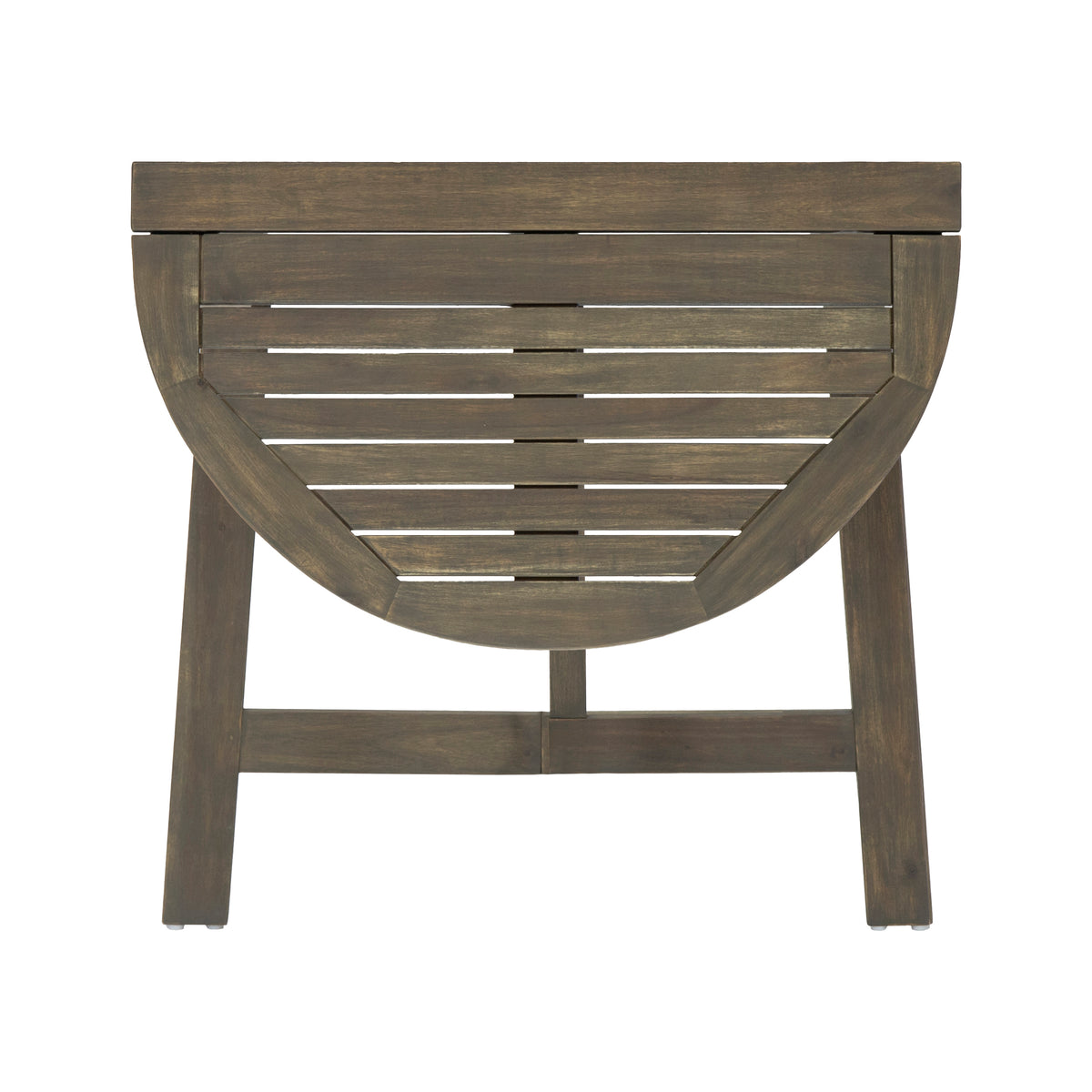 Outdoor Half-Round Folding Acacia Wood Bistro Table