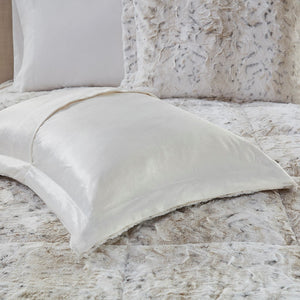 Full/Queen 4PC Faux Fur Comforter Set