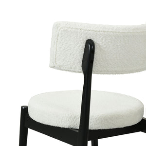 Mid Century Modern Counter Stools, Fabric Upholstered Chairs