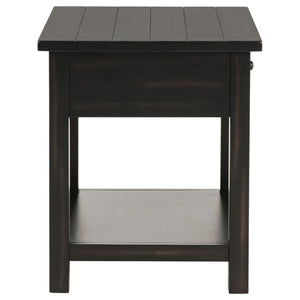 Castleton - 1 Drawer Wood End Table With Shelf