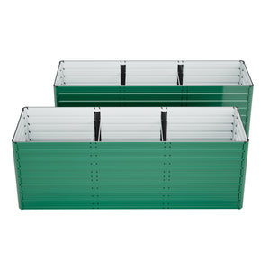 2-Pack 93.7" x 31.5" x 32.3" Raised Garden Bed with Ergonomic No-Bend Design