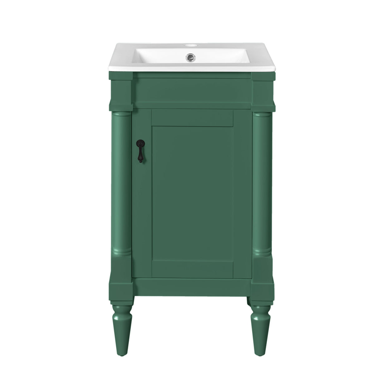 Bathroom Vanity With Sink, Storage Cabinet With Door, Drop In Sink, Compact Freestanding Design