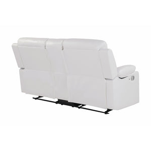 Blanche - Console Reclining Loveseat With LED Lights And Speakers