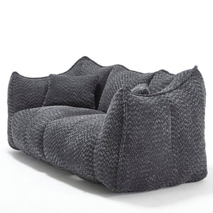 Comfortable Dual Beanbag Chair With High Resilience Foam Core For 2 People