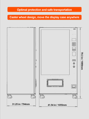 Snack & Drink Vending Machine with Credit Card Reader