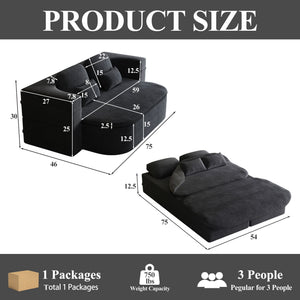 2 In 1 Foldable Sofa Bed With Multi Functional Blanket