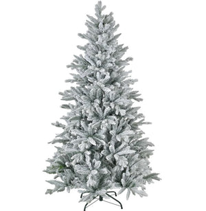 Snowy Artificial Christmas Tree with Easy Assembly
