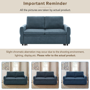 Convertible Sofa Bed Loveseat With Adjustable Backrest And USB Ports