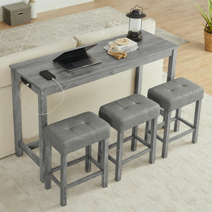 59 Inch Bar Table and Chair Set
