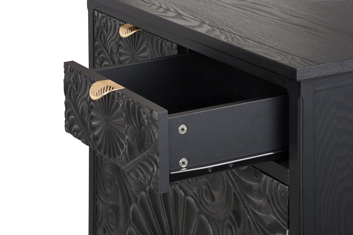 Hand-Carved Accent Cabinet