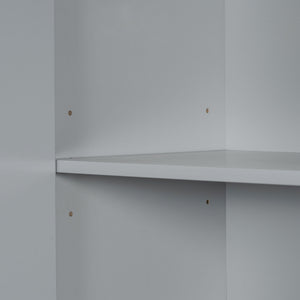 Modern Bathroom Storage Cabinet With Two Laundry Baskets, One Drawer, Adjustable Shelf