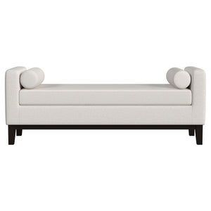 Thomas - Raised Arm Accent Bench - Ivory
