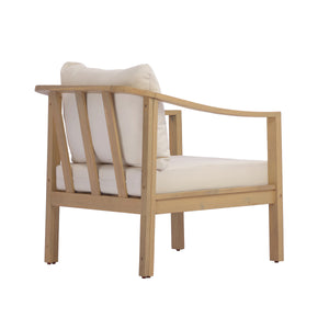 4-Piece Teak Finish Acacia Wood Outdoor Patio Set