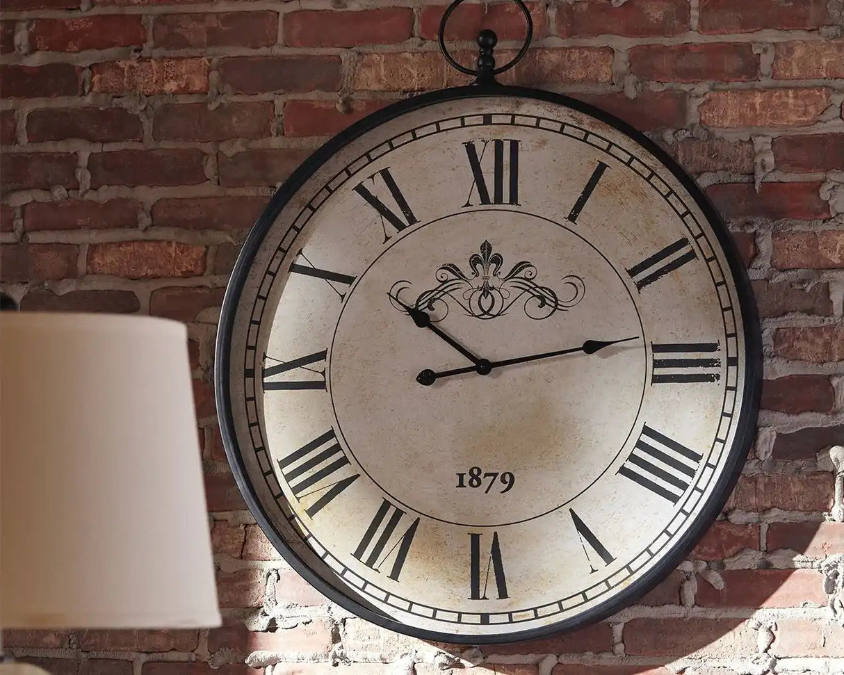 Augustina - Wall Clock - Antique Black - Best Buy Furniture