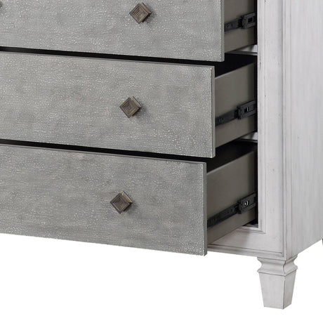 Katia - Weathered Chest - White - Best Buy Furniture