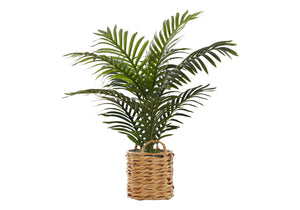 24" Tall, Artificial Plant, Palm, Indoor, Faux, Fake, Table, Floor, Greenery, Potted, Real Touch, Decorative - Green / Beige - Best Buy Furniture