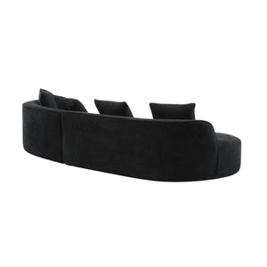 Elegant Curved Sectional Sofa With Full Foam Comfort