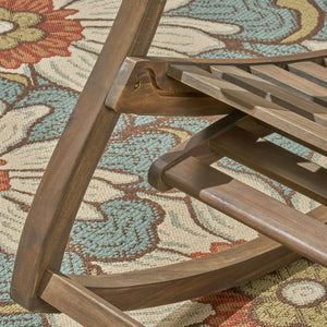 Outdoor Reclining Rocking Chair - Gray