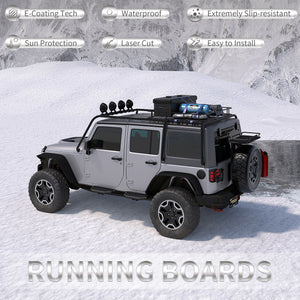 Running Boards for 07-18 Jeep Wrangler JK JKU 4 Doors