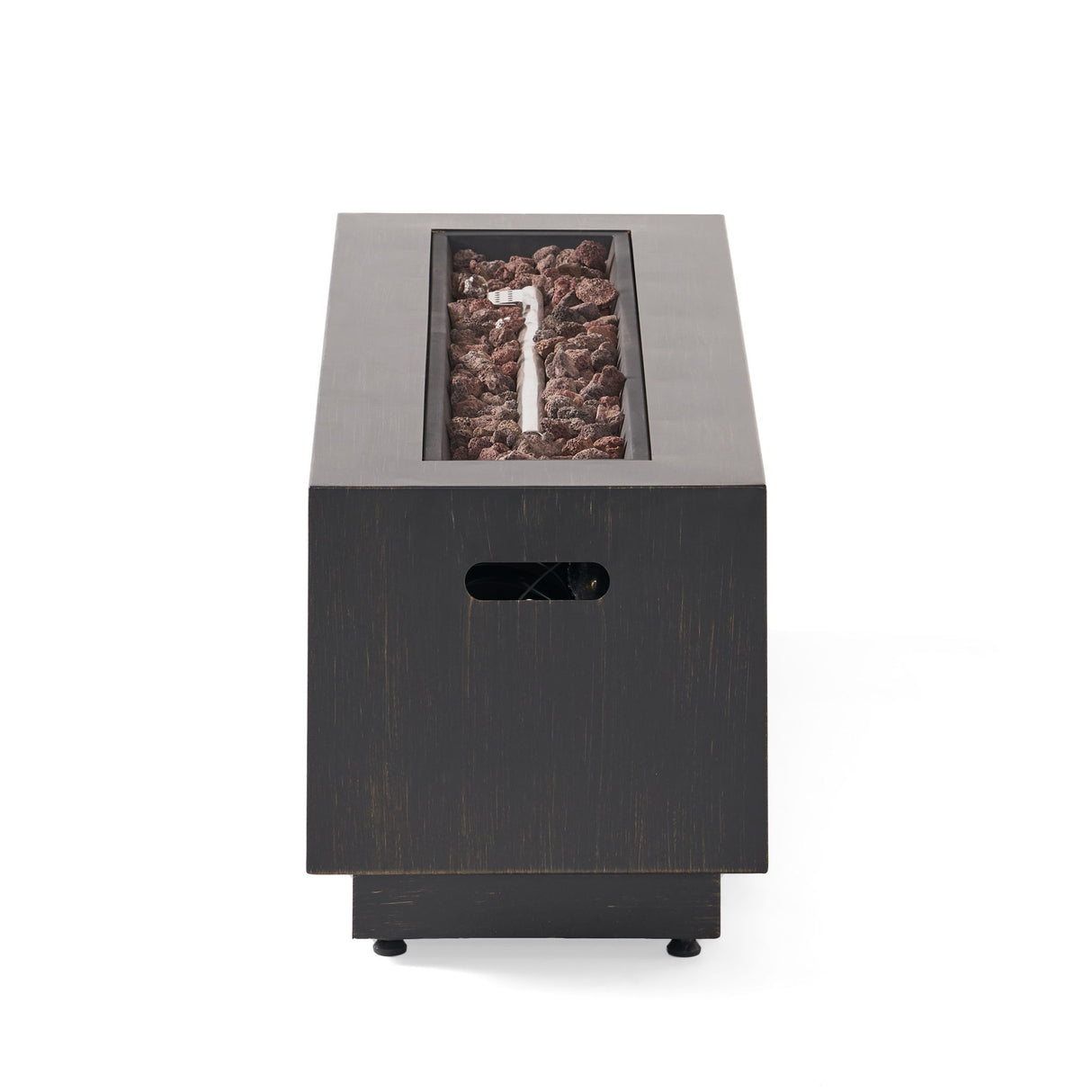 Modern Rectangular Iron Fire Pit 50, 000 Btu