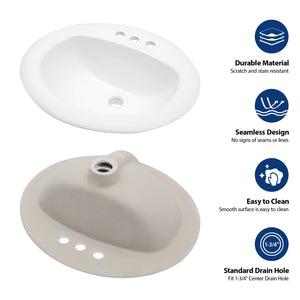 20.3 Inch Drop-In Bathroom Sink
