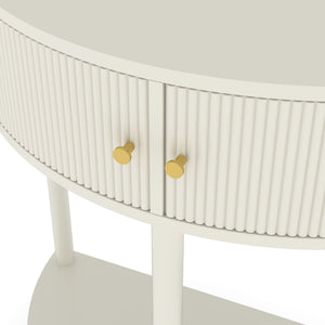 Demi Lune - Console Table With 2 Storage Drawers