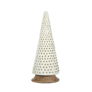 D6.7x18" Glass Christmas Cone Tree Decoration