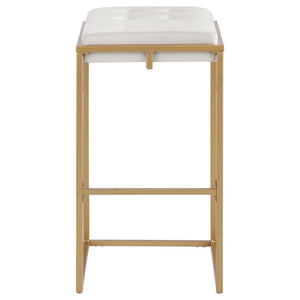 Soccoro - Square Tufted Cushion Stools (Set of 2) - Beige