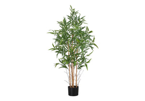 50" Tall, Artificial Plant, Bamboo Tree, Indoor, Faux, Fake, Floor, Greenery, Potted, Decorative - Green / Black - Best Buy Furniture