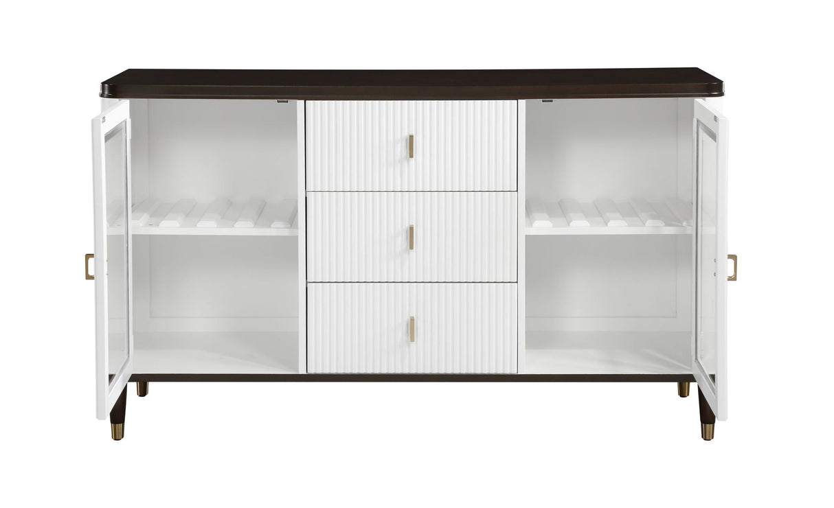 Carene - Server - Brown / White - Best Buy Furniture