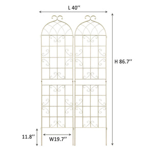 Metal Garden Rustproof Trellis For Climbing Plants Outdoor Flower Support