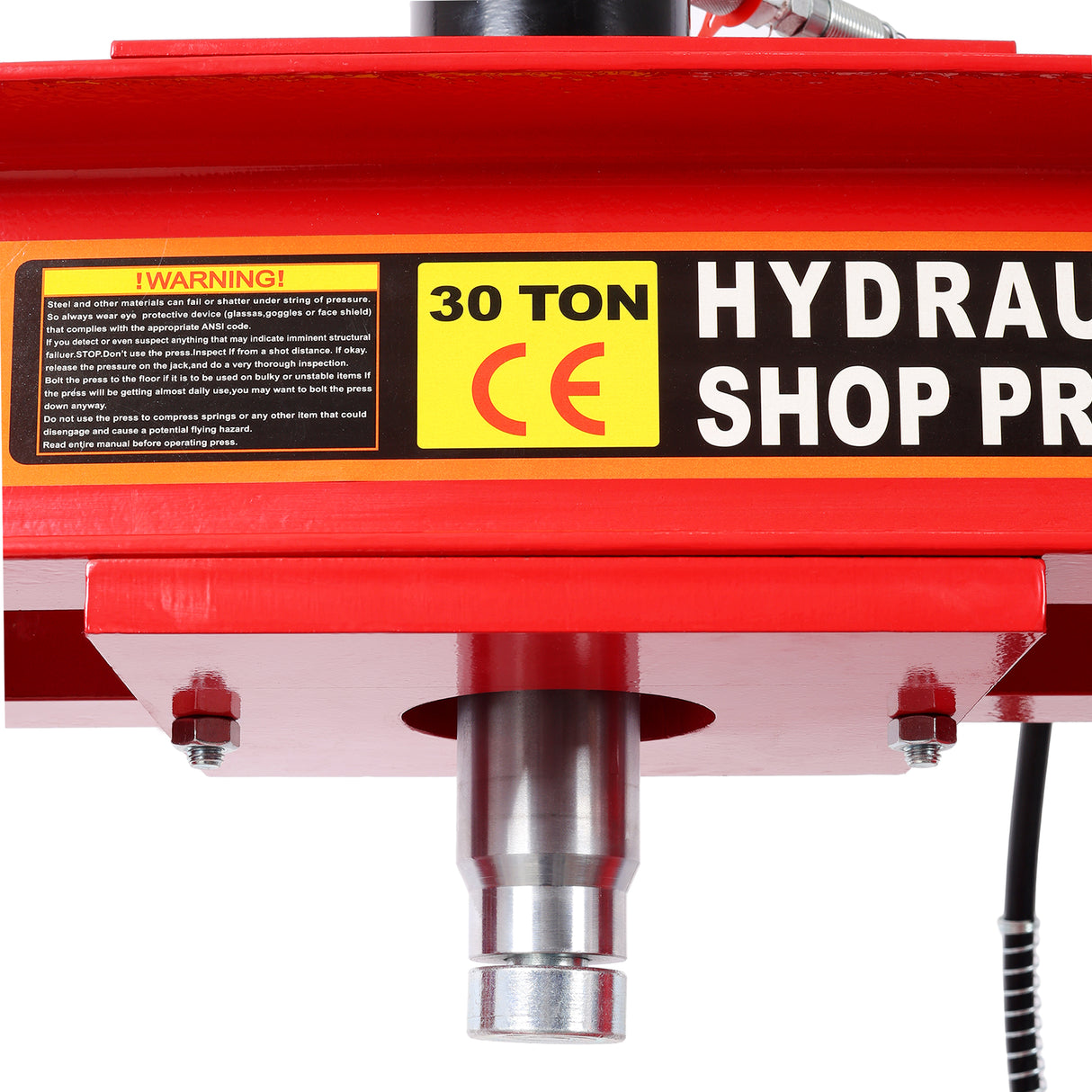 30 Ton Air Hydraulic Shop Press With Gauge, Adjustable H-Frame