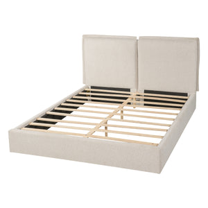 Double-Pillow Upholstered Bed Design