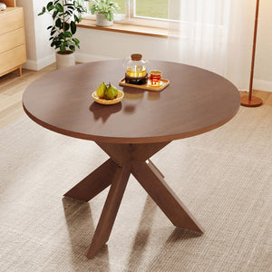 Round Dining Table Kitchen Table - Cherry Wood