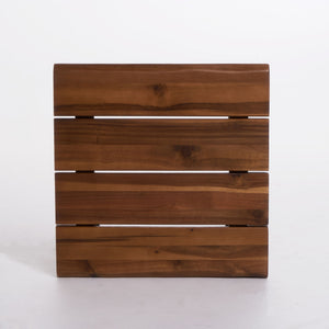 Zion - Outdoor Industrial Iron And Coffee Table - Teak