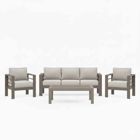 Outdoor Patio Set, All-Weather With Thick Cushions