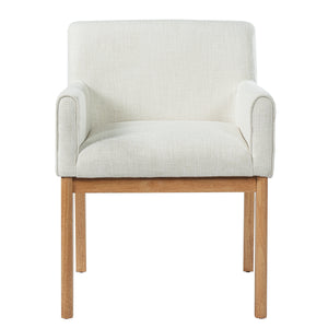 Modern Upholstered Dining Chair with Arms (Set of 2)