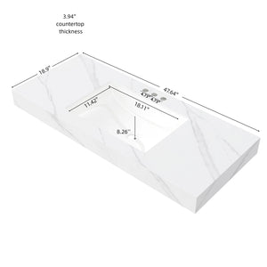 48" MURI Carrara Bathroom Vanity