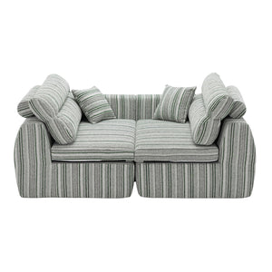 3 Seater, Couch With Throw Pillows For Living Room