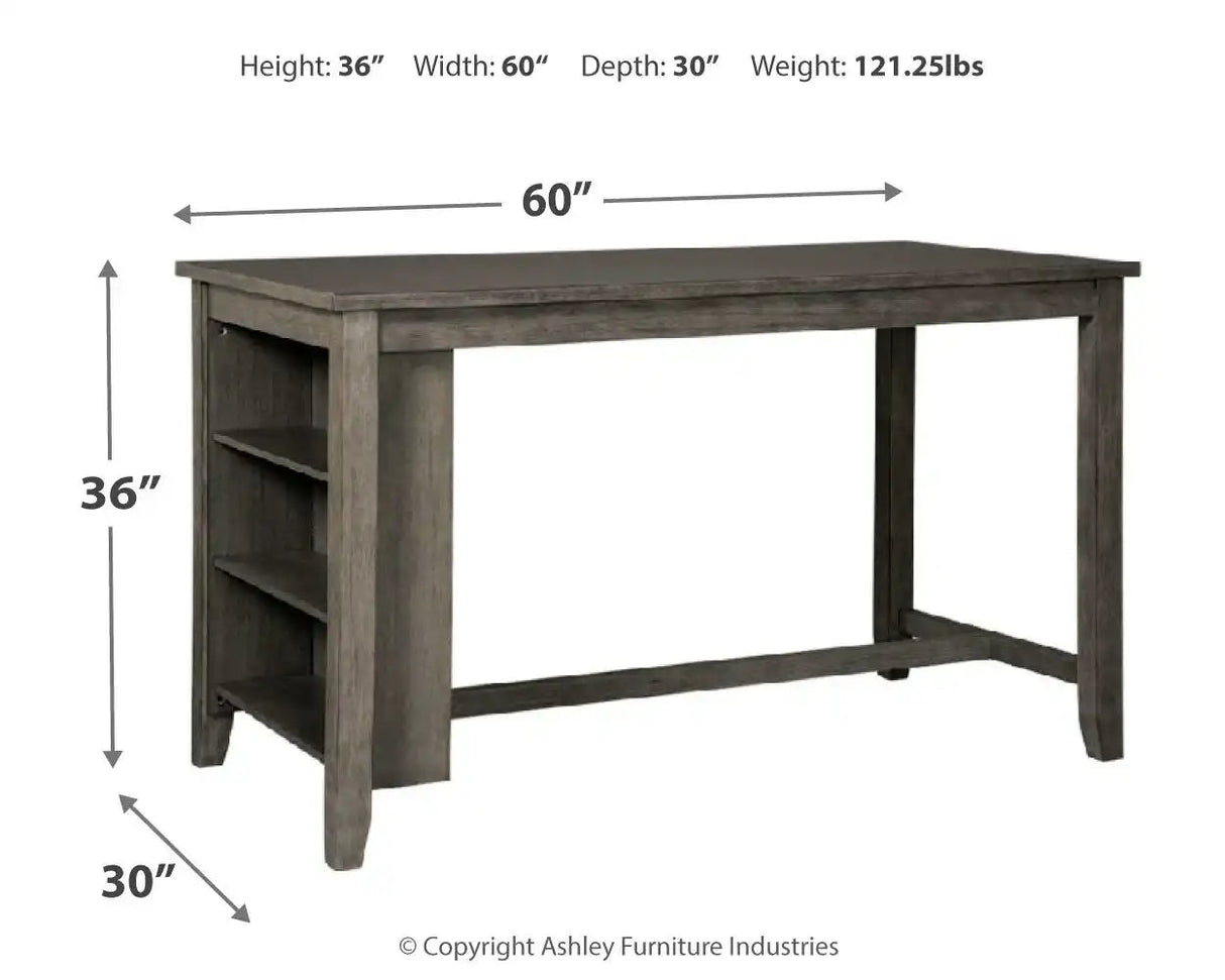 Caitbrook - Rectangular Dining Room Counter Table - Gray - Best Buy Furniture