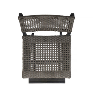 Outdoor Folding Acacia Wood Barstools With Rattan Backrest And Seat
