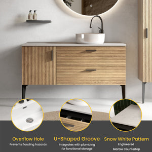 Emilia 48" Striped Bathroom Vanity