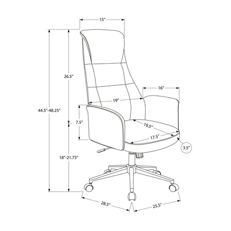 Office Chair With Adjustable Height - Black