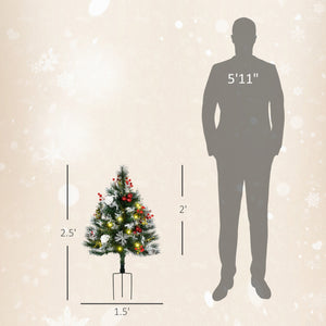 Artificial Christmas Tree, Festive Outdoor Christmas Porch Decor Set