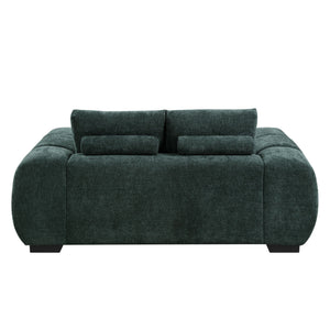 Ferrand - Chenille Loveseat - Green - Best Buy Furniture